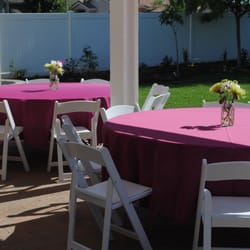 Party Solutions - Party #2. Padded chairs, Padded white chairs and 72" round tables.