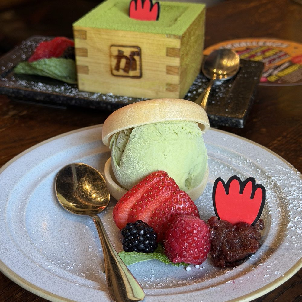 Gaburi Chicken - Monaka ice cream with azuki and matcha tiramisu - Izakaya Near Me - Torrance, California