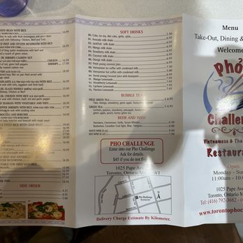 Pho Challenge - Menu - Vietnamese Near Me - Toronto, Ontario