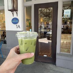 Oat milk matcha
