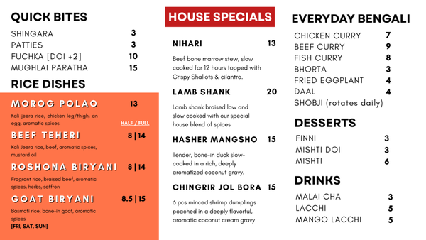 Menu photo 1 Roshona Bilash Los Angeles, CA Menu photo 1 Roshona Bilash Los Angeles, CA