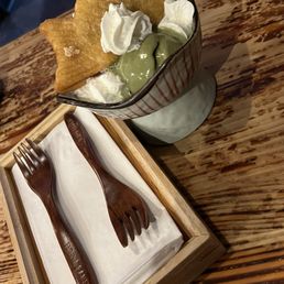 Matcha ice cream and taiyaki