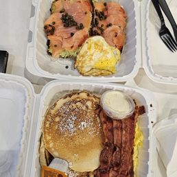 Alaskan Avocado Toast and Pancake Combo Alaskan Avocado Toast and Pancake Combo