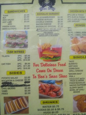 Menu photo 2 Boo’s Snac Shac Phoenix, AZ Menu photo 2 Boo’s Snac Shac Phoenix, AZ