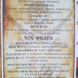 Pirates Pizza - Cold Wraps & Hot Toasted Wraps