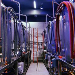 Samuel Adams Tap Room - Machines to brew beer