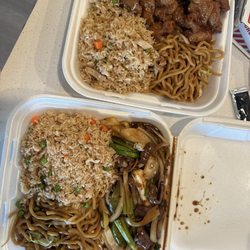 Hong Kong garden - Orange chicken and Mongolian beef . Lunch special 26$ all
