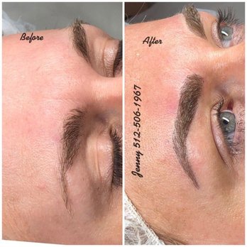 Jenny Brows & Lashes - Here are my before and afters! - Permanent Makeup Near Me - Pflugerville, Texas