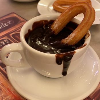 Granja Viader - xurro dipped in xocolata - Breakfast & Brunch Near Me - Barcelona, B