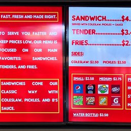 The limited, but appealing, menu.
