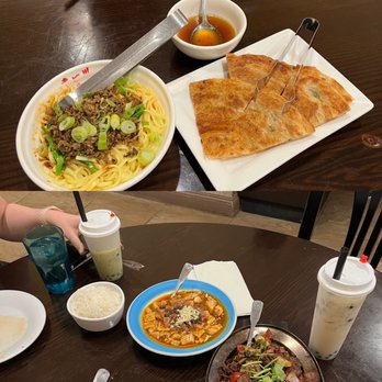 Chengdu Gourmet - Dan Dan Noodle with Minced Pork, Scallion Pancake, Green Tea with Milk, Coconut Bubble Tea - Chinese Near Me - Pittsburgh, Pennsylvania