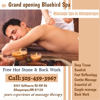 Bluebird Spa - The full body massage targets all the major areas of the body that are most subject to strain and
discomfort including the ne... - Massage Near Me - Albuquerque, New Mexico