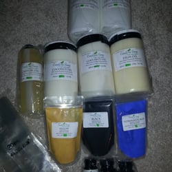 Candora Soap - Coconut oils, palm oil, castor oil, colorants, fragrance oil..