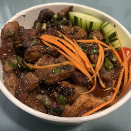 Larb pork rice bowl Larb pork rice bowl