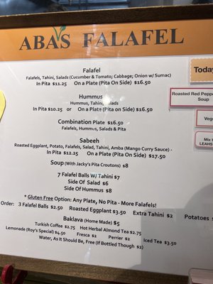 Menu photo 5 Aba's Falafel Rhinebeck, NY