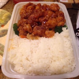 Orange chicken dinner special $8 & comes with an egg roll - actually really good!