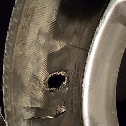 Avis Rent A Car - Tire sidewall failure.