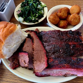 Bartley's Bar-B-Que - Ribs, brisket, jalapeño tater tots and greens. - Barbeque Near Me - Grapevine, Texas