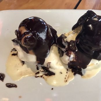Piola - Weston - Profiteroles (cream puffs stuffed with ice cream and covered in chocolate) - Pizza Near Me - Weston, Florida