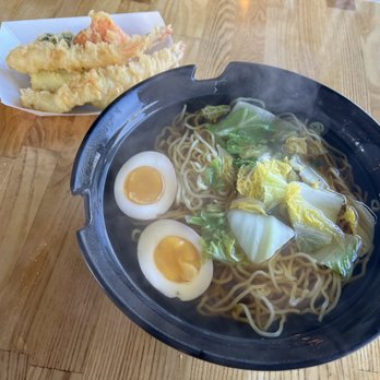 Kikku Kitchen - Shrimp and Vegetable Tempura Ramen Noodle Soup - Japanese Near Me - Fresno, California