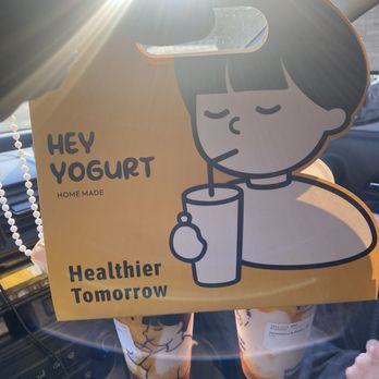 Hey Yogurt - a person holding a cup of coffee - Desserts Near Me - Ridgewood, New Jersey Hey Yogurt - a person holding a cup of coffee - Desserts Near Me - Ridgewood, New Jersey