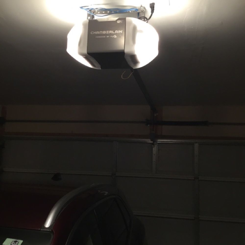 Newly installed Garage Door Opener replacement. Newly installed Garage Door Opener replacement.