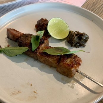 Taproot - Pork collar skewer - New American Near Me - Norwalk, Connecticut