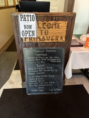 Menu photo 1 Primavera Pub Hartford, CT