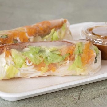 Spring Rollin' - a plate of food with a dipping sauce - Desserts Near Me - Colorado Springs, Colorado Spring Rollin' - a plate of food with a dipping sauce - Desserts Near Me - Colorado Springs, Colorado