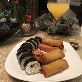 Masaru's Restaurant - California roll & egg rolls. The roll is my go to, was great! The egg rolls were great too, however I didn't care for the sauce much - Japanese Near Me - Visalia, California