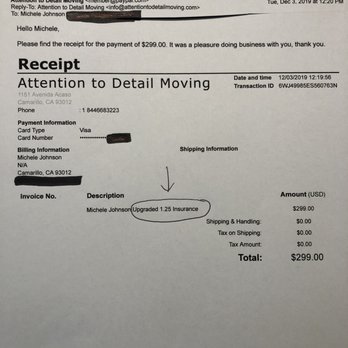 Attention To Detail Moving - Insurance upgraded for more coverage - Movers Near Me - Camarillo, California
