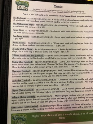 Menu photo 3 Grimsby Hollow Meadery Middleville, MI Menu photo 3 Grimsby Hollow Meadery Middleville, MI