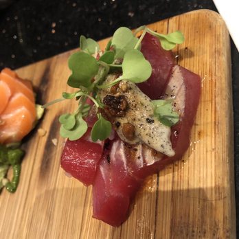 Tang's Sushi - Tuna...with some sort of yummy garnish. It was melt in your mouth good! - Sushi Bars Near Me - Roseville, California