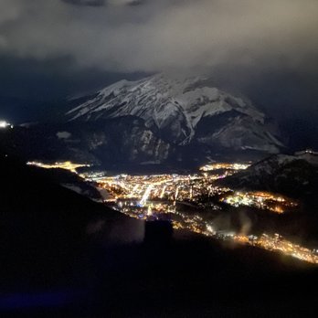 Sky Bistro - View from the gondola ride up to the restaurant - Canadian (New) Near Me - Banff, Alberta Sky Bistro - View from the gondola ride up to the restaurant - Canadian (New) Near Me - Banff, Alberta