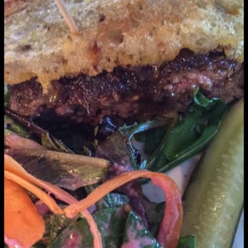 Bidwell Restaurant - The Bidwell burger with side salad and house made thousand island dressing - New American Near Me - Washington, DC, District of Columbia