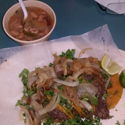 Taqueria De Jalisco 2 - Combo plate.  4 tacos, beans, baked potato and canned drink.