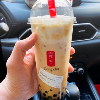 Gong Cha - Dirty Brown Sugar Milk Tea with Milk Foam () - Bubble Tea Near Me - Fort Lee, New Jersey