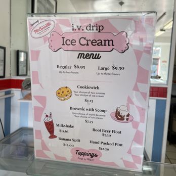 IV Drip - Ice cream menu - Coffee & Tea Near Me - Isla Vista, California