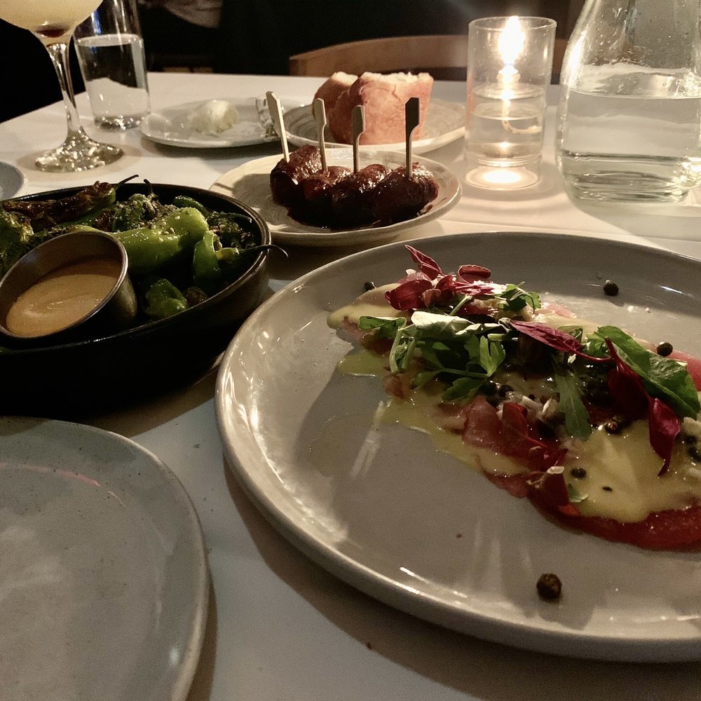 Copperhill - Blistered Shishitos and Tuna Crudo - New American Near Me - Williston Park, New York Copperhill - Blistered Shishitos and Tuna Crudo - New American Near Me - Williston Park, New York