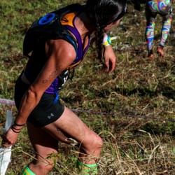 Killington Boot Camp - Michelle at the sandbag carry up Superstar!