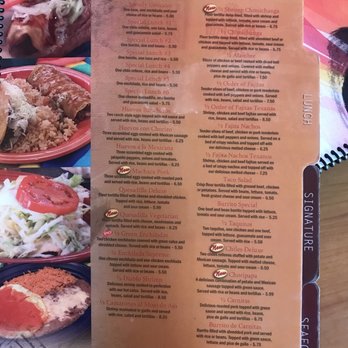 Panchitos - a menu for lunch - Mexican Near Me - Loris, South Carolina