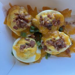 Loaded Smoked Deviled Eggs