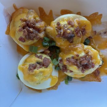 Sunrift Beer Company - Loaded deviled eggs - Brewpubs Near Me - Kalispell, Montana Sunrift Beer Company - Loaded deviled eggs - Brewpubs Near Me - Kalispell, Montana