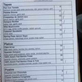 A Different Beast - Order your food by filling out the card at your table. - Tapas/Small Plates Near Me - Las Vegas, Nevada