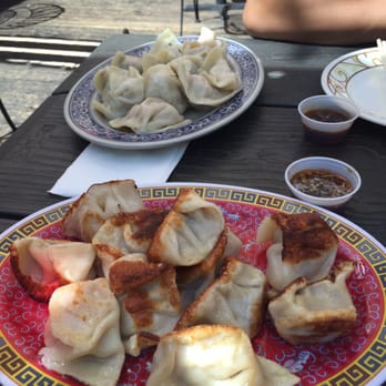 Dumpling House - Kimchi dumplings pan fried + pork chives dumplings - Chinese Near Me - Davis, California