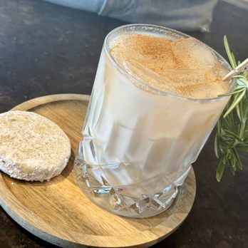 Frontera Cocina - Yummy spiked Christmas drink, egg nog. I like how they make their drinks & syrups. - Mexican Near Me - Lake Buena Vista, Florida Frontera Cocina - Yummy spiked Christmas drink, egg nog. I like how they make their drinks & syrups. - Mexican Near Me - Lake Buena Vista, Florida