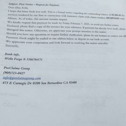 Pro Claims Group - Bill