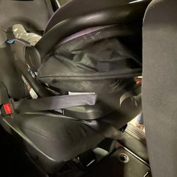 Pronto Rides - This is how they secure the car seat. SHAME. So many things are wrong here.