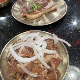Pork belly and pork galbi