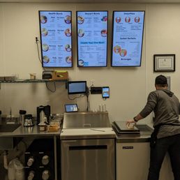 Menu and prep area